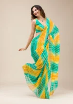 Rama Green Stonework Georgette Saree