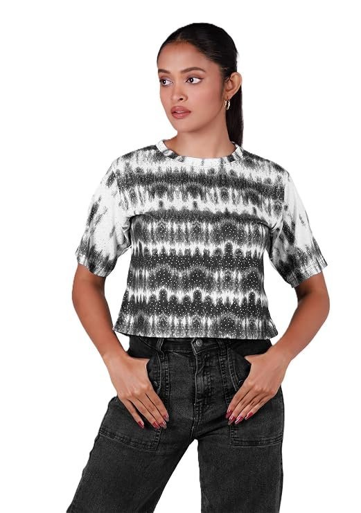 818vgZxUfSL._SY741_.jpg Women Cotton T-Shirt - Image 1